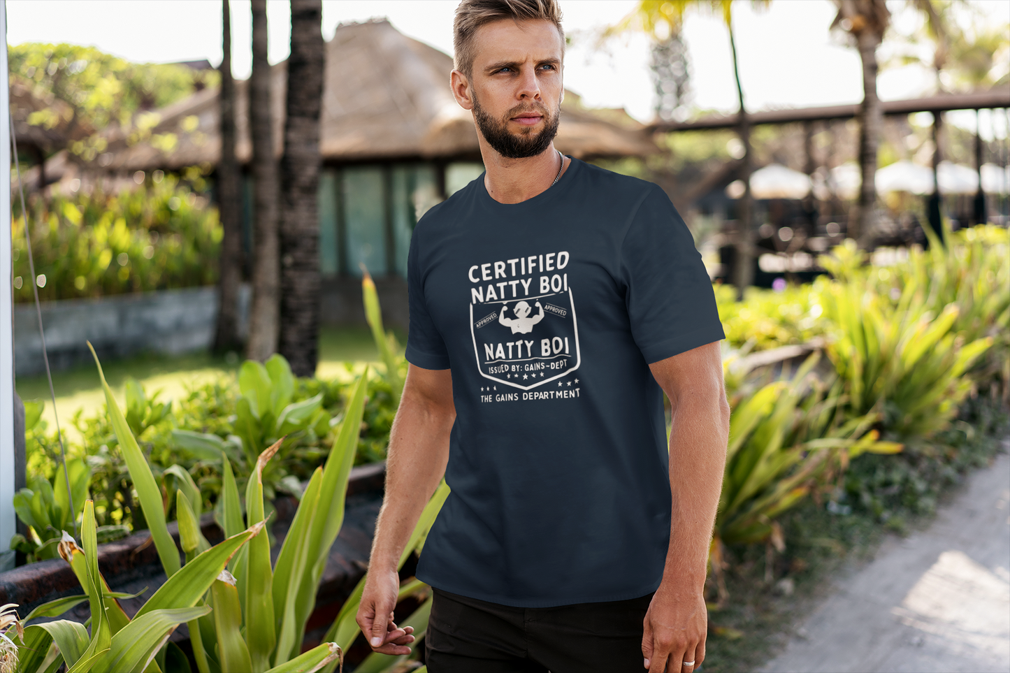 Certified Natty Boi Funny T-Shirt | Unisex Fitness & Gym Gift