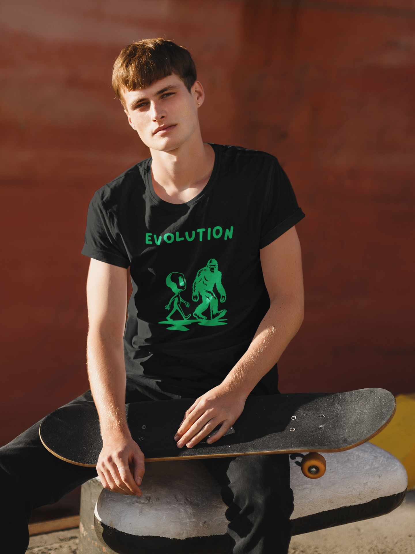 Funny Alien Evolution T-Shirt | Conspiracy Theory Graphic Tee, Unisex Sci-Fi Lover Gift