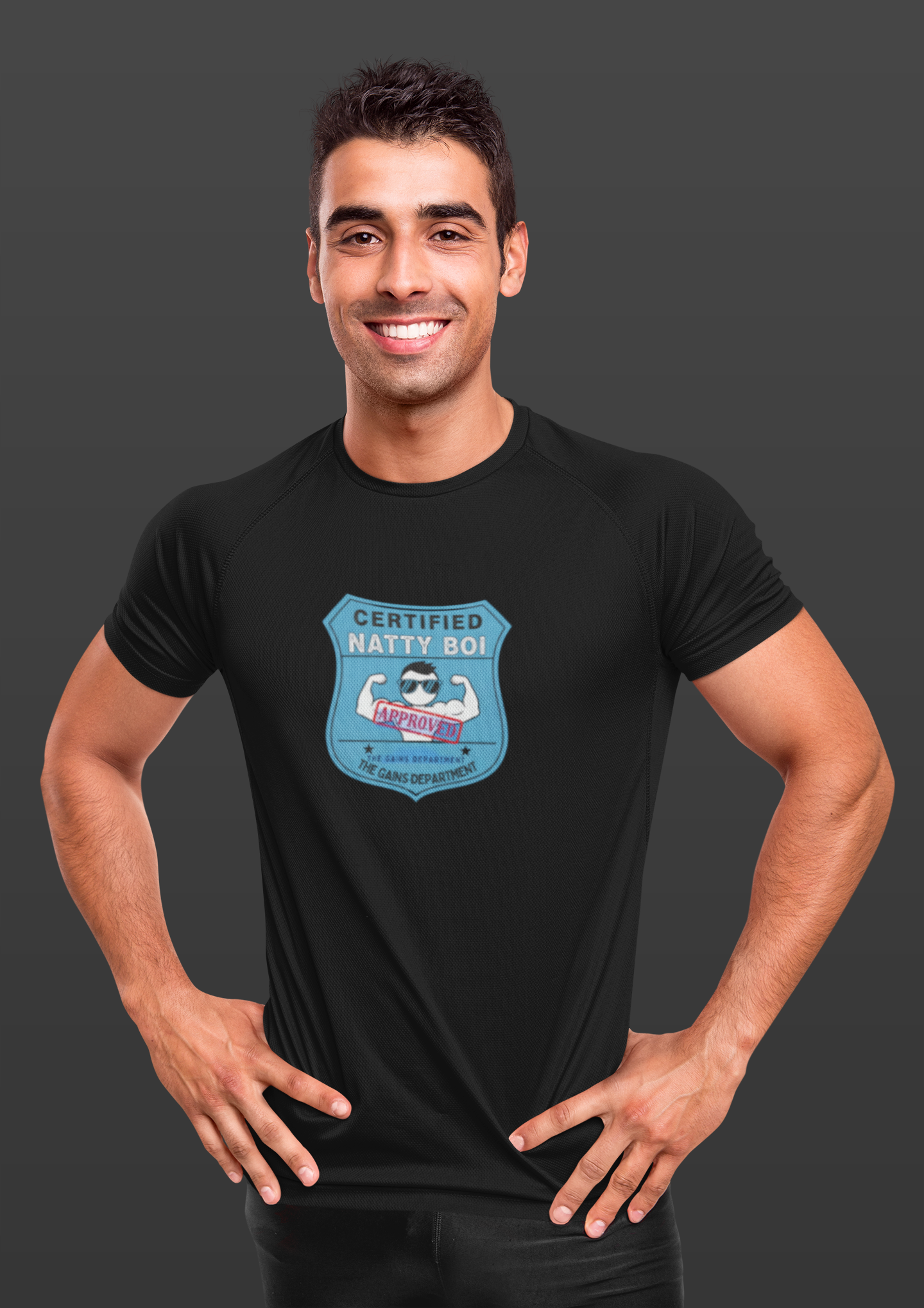 Certified Natty Boi T-Shirt | Funny Gym Slogan Tee, Unisex Fitness Gift