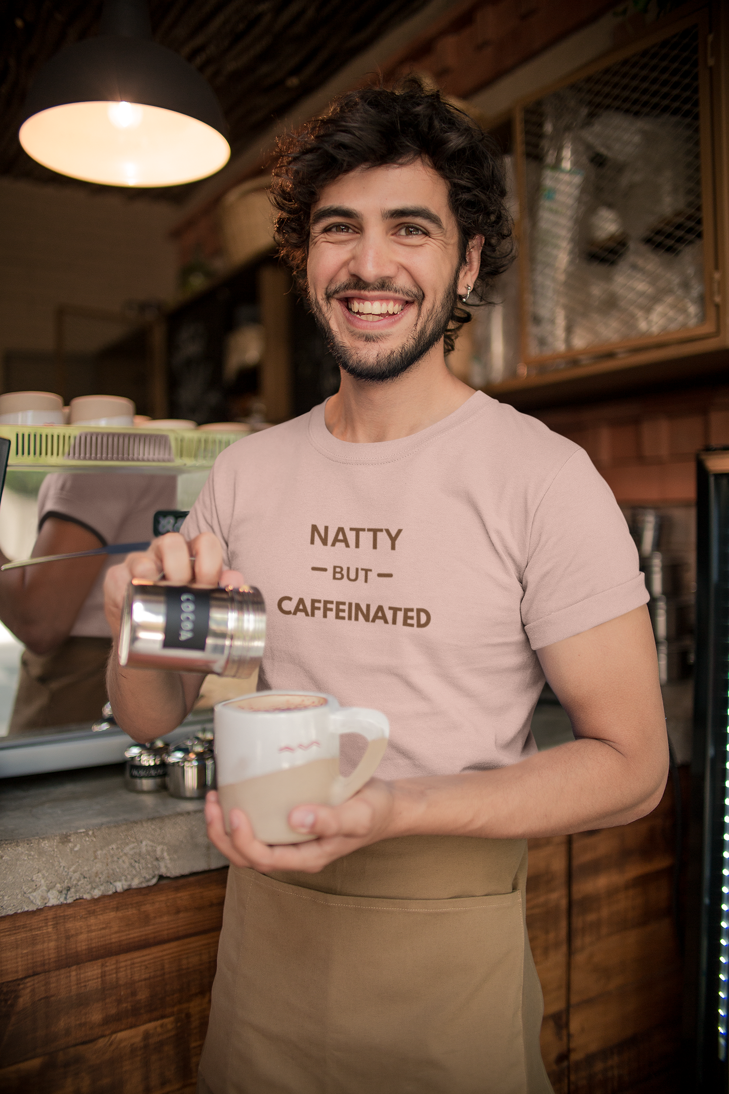 Natty But Caffeinated T-Shirt | Funny Coffee Lover's & Fitness Tee