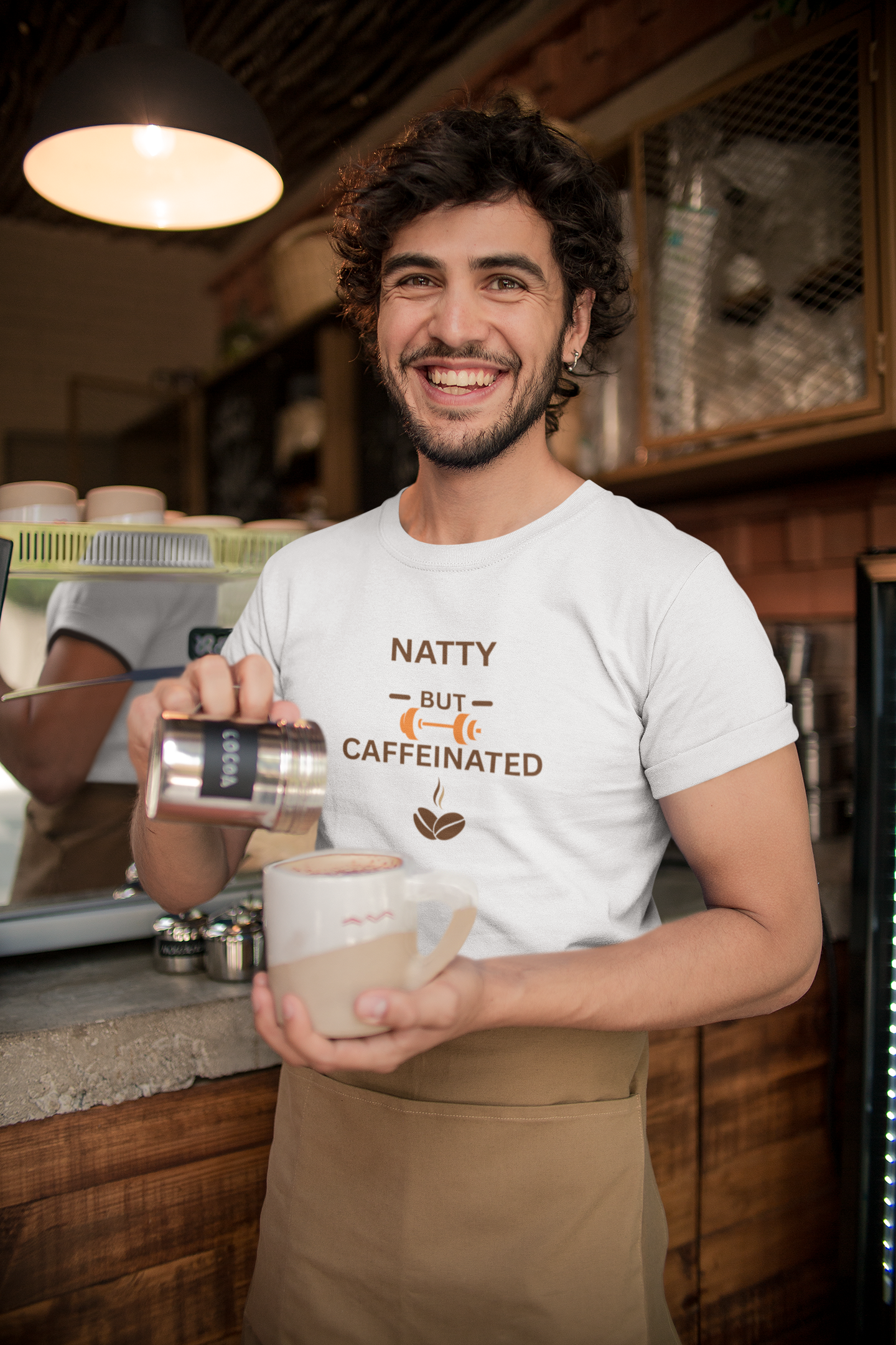 Natty But Caffeinated T-Shirt | Unisex Fitness & Coffee Lover's Tee