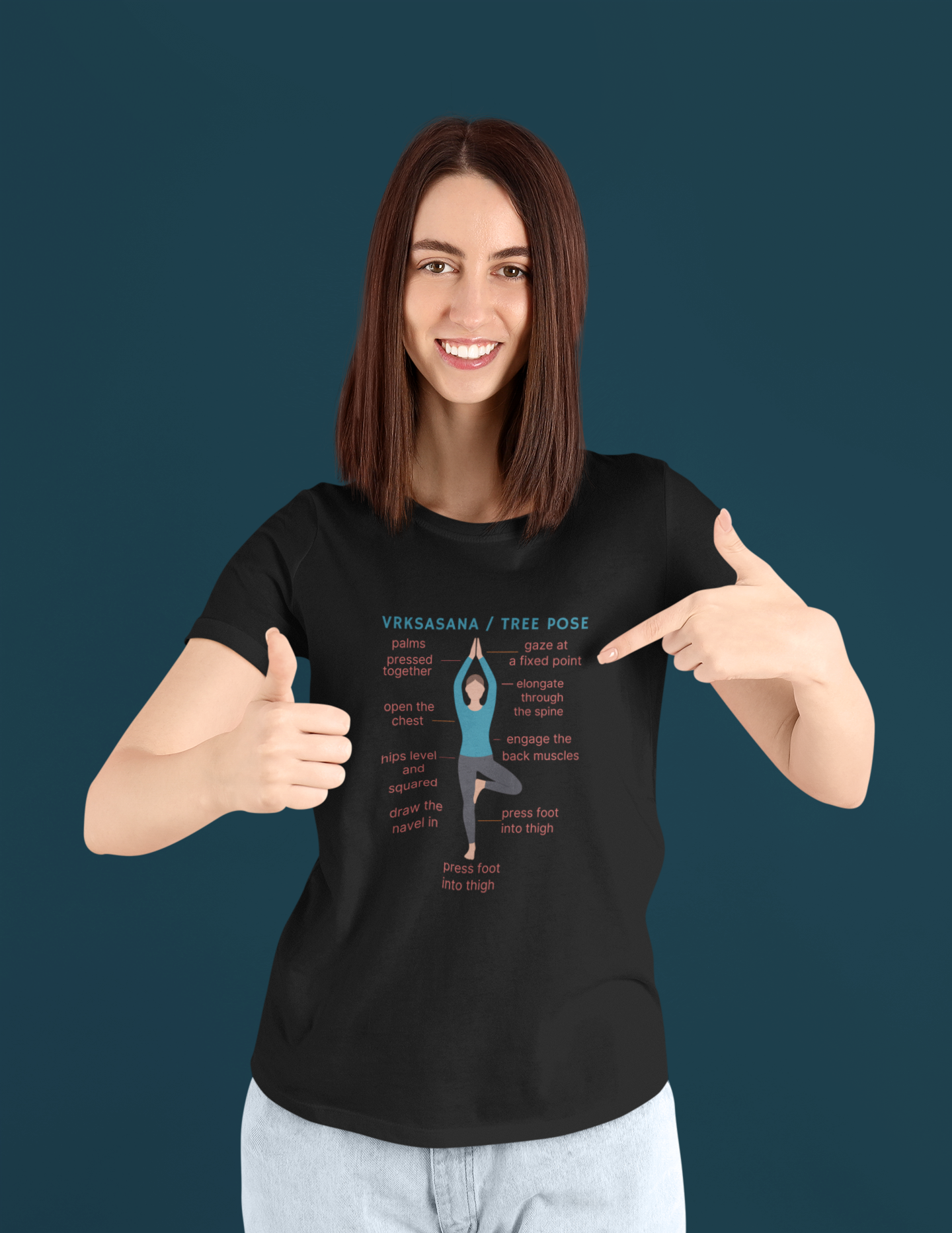 Tree Pose Yoga Shirt | Vrkshasana Meditation Tee | Ultra-Soft Unisex Eco Cotton Top