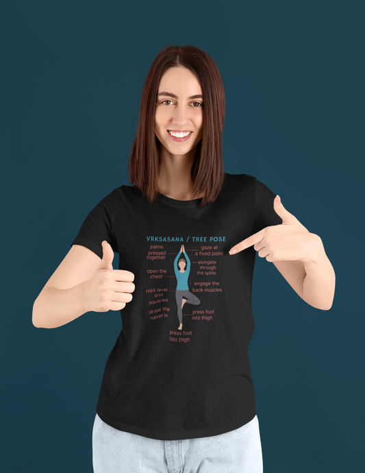 Tree Pose Yoga Shirt | Vrkshasana Meditation Tee | Ultra-Soft Unisex Eco Cotton Top
