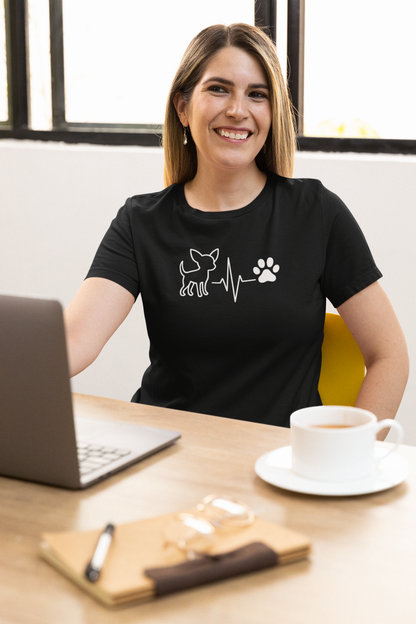 Chihuahua Heartbeat T-Shirt | Funny Dog Lover Gift & Pet Owner Tee