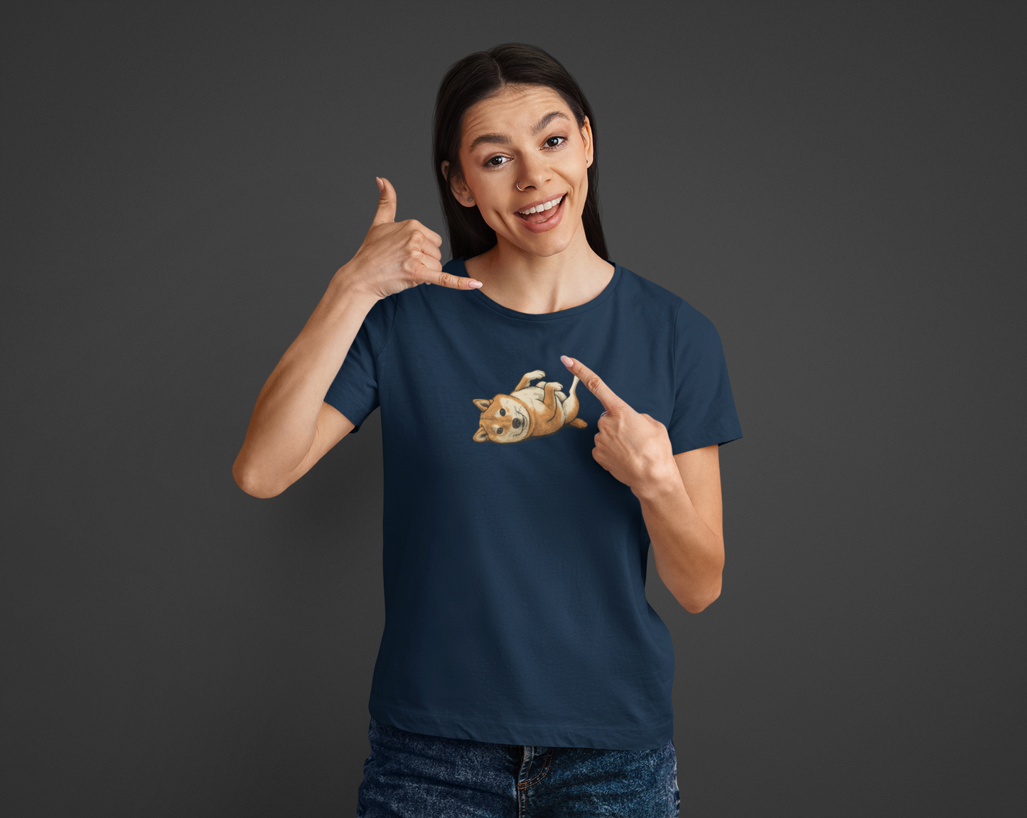 Playful Shiba Inu T-Shirt | Cute Dog Lover Gift | Funny Kawaii Pet Owner Apparel | Unisex Shiba Inu Mom/Dad Tee