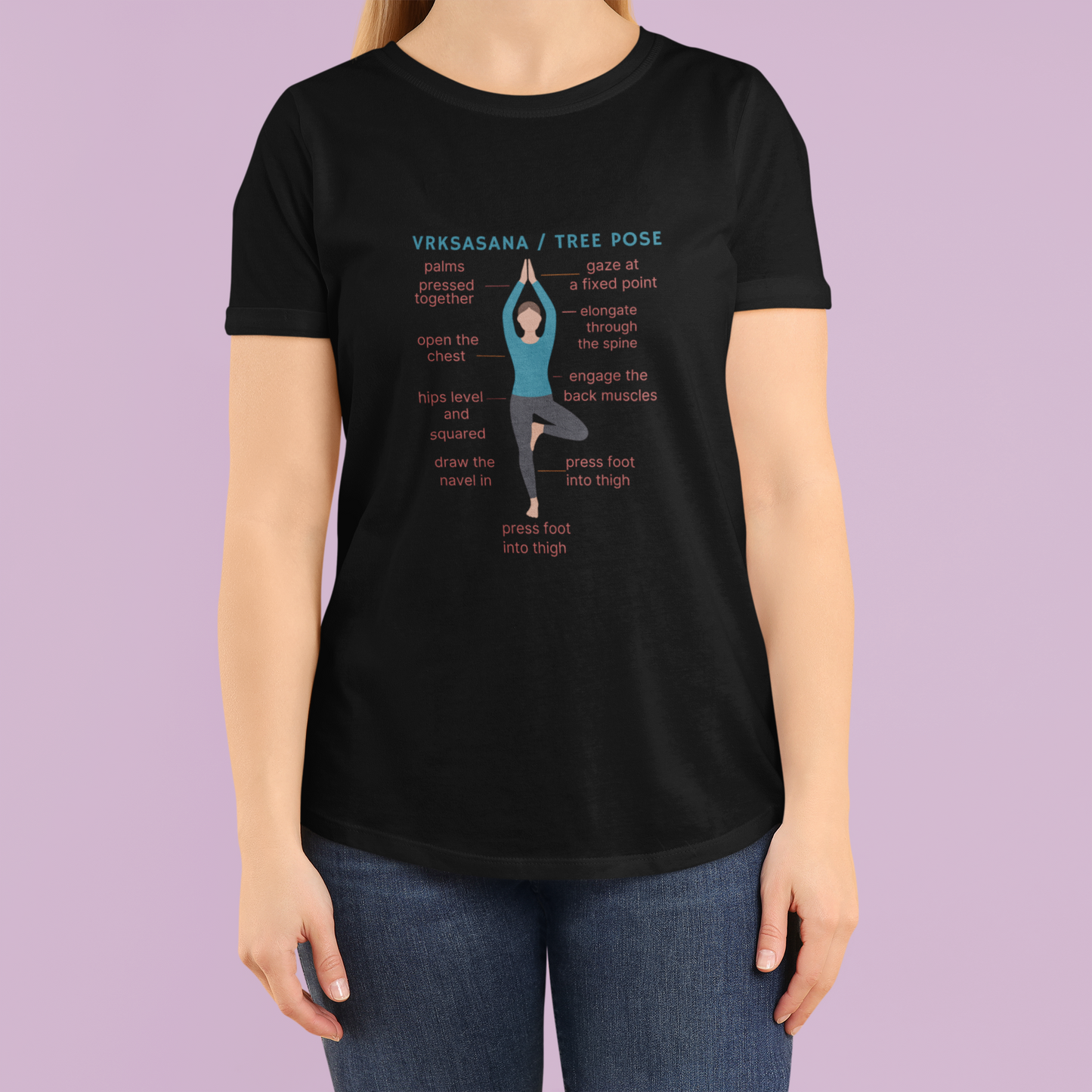 Tree Pose Yoga Shirt | Vrkshasana Meditation Tee | Ultra-Soft Unisex Eco Cotton Top