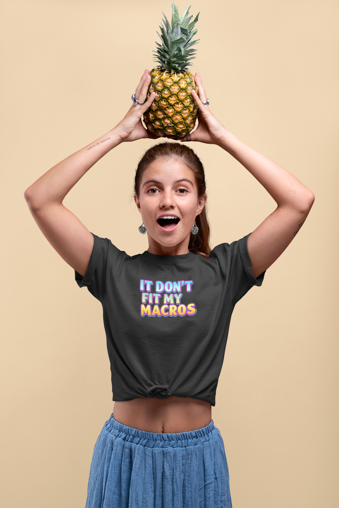 Funny Macro T-Shirt | Lightweight Unisex Tee for Fitness & Food Lovers