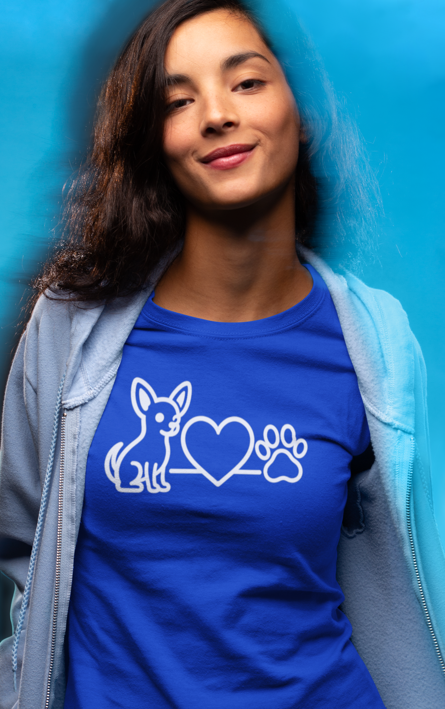 Cute Chihuahua T-Shirt, Unisex Pet Lover Tee, Dog Love Shirt, Animal Rescue Gift, Heart & Paw Design