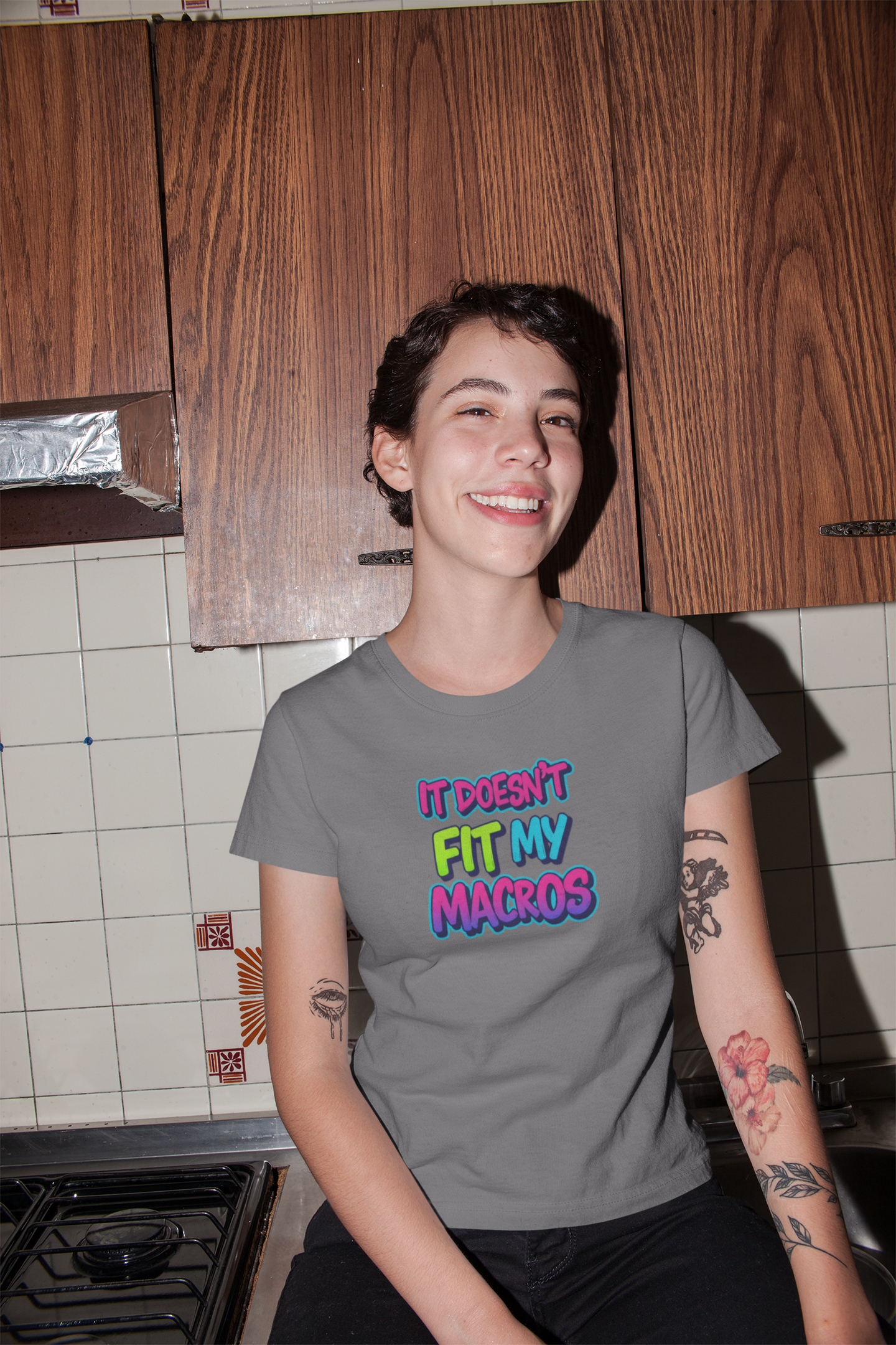 Funny 'It Doesn't Fit My Macros' Unisex Jersey Tee - Perfect for Fitness Enthusiasts