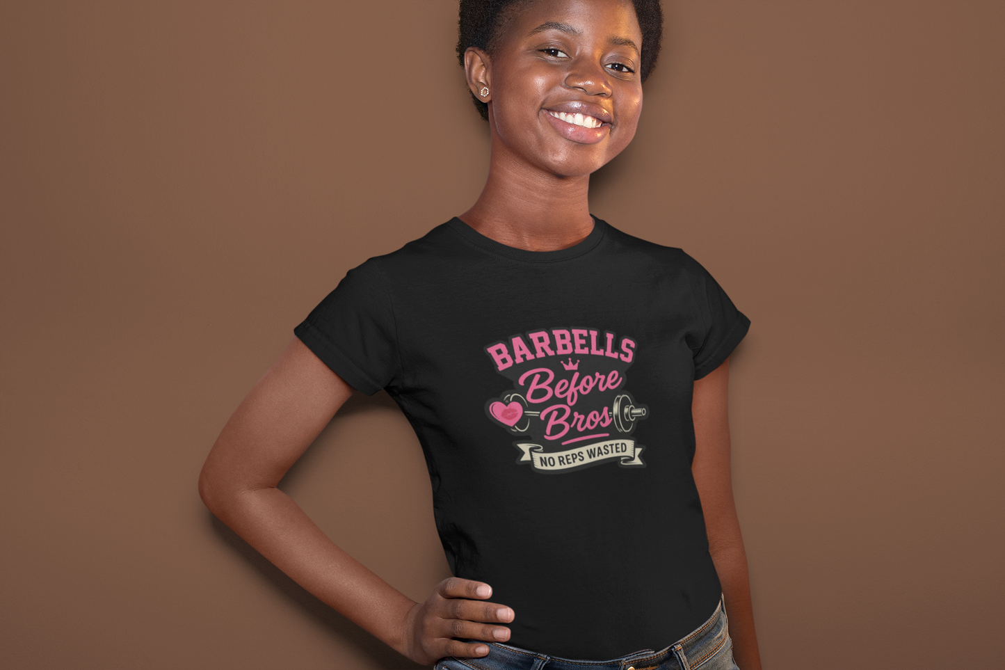 Barbells before Bros T-Shirt | Women's Lifting Tee & Funny Gym Apparel