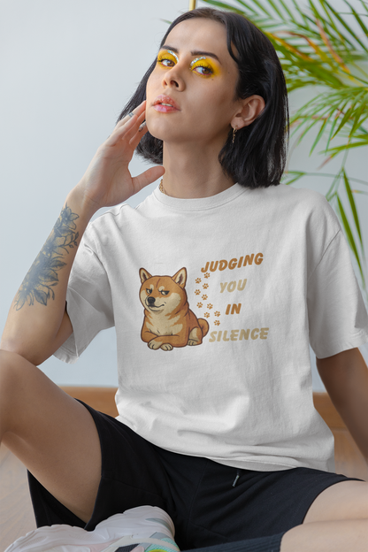 Funny Shiba Inu Judgment T-Shirt | Unisex Dog Lover & Humorous Pet Tee