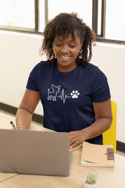 Chihuahua Heartbeat T-Shirt | Funny Dog Lover Gift & Pet Owner Tee