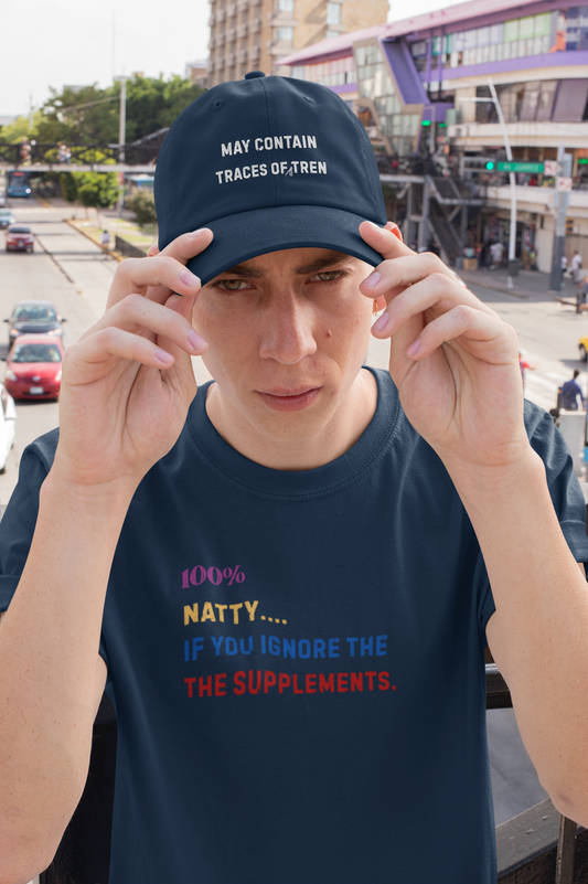 100% Natty Funny T-Shirt for Fitness Lovers