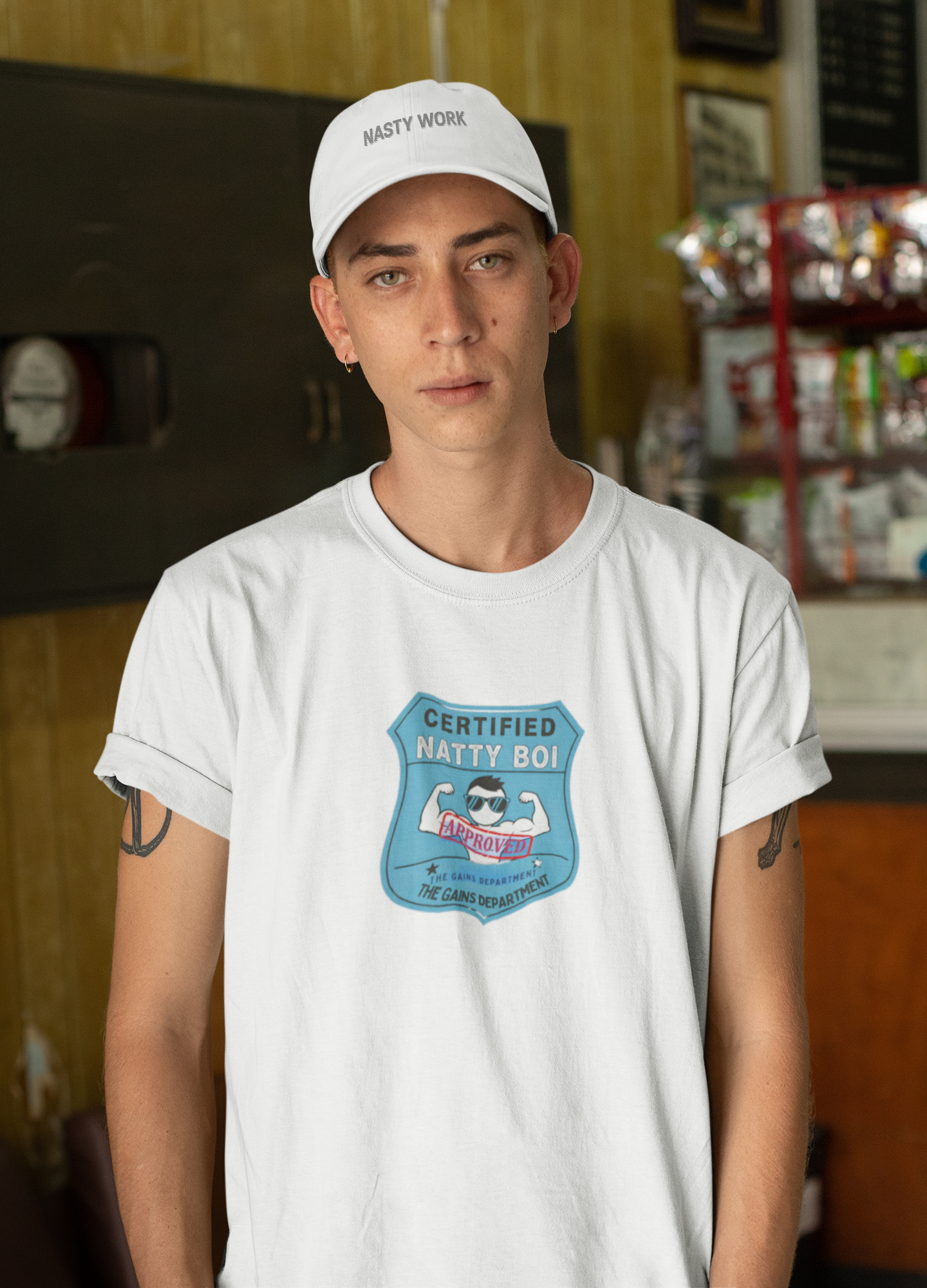 Certified Natty Boi T-Shirt | Funny Gym Slogan Tee, Unisex Fitness Gift