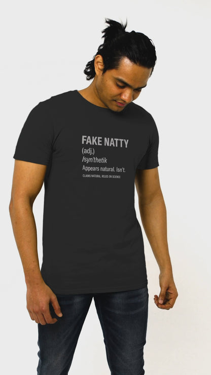 Fake Natty Definition T-Shirt Funny Gym Tee for Fitness Enthusiasts