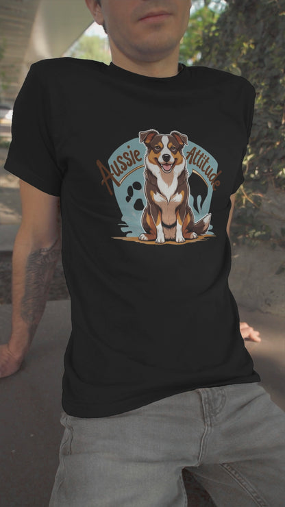 Aussie Attitude Australian Cattle Dog T-Shirt | Blue Heeler Dog Lover Gift, Unisex Pet Owner Tee