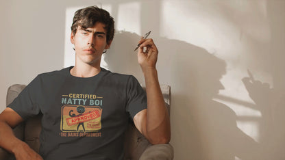 Certified Natty Boi Funny T-Shirt | Unisex Fitness & Gym Gift