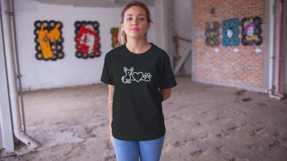 Cute Chihuahua T-Shirt, Unisex Pet Lover Tee, Dog Love Shirt, Animal Rescue Gift, Heart & Paw Design