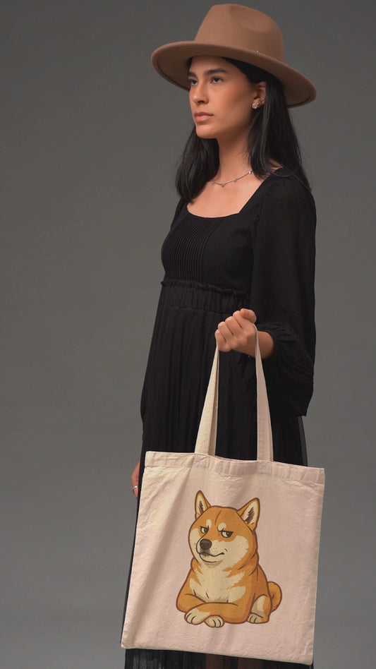Shiba Inu Canvas Tote Bag | Cute Dog Lover Gift, Eco-Friendly Shopper, Pet Owner Accessory