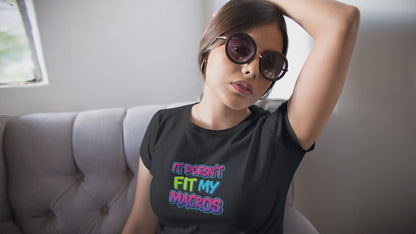 Funny 'It Doesn't Fit My Macros' Unisex Jersey Tee - Perfect for Fitness Enthusiasts