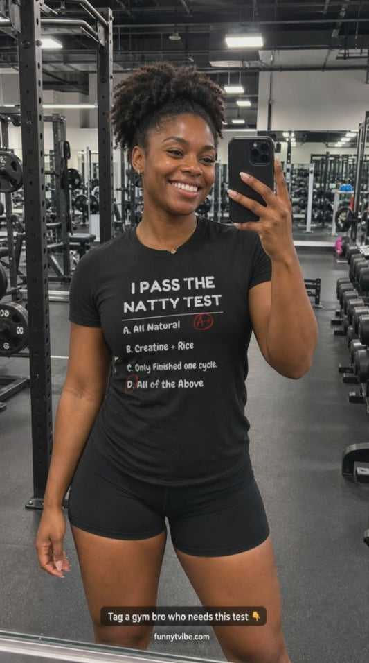Distressed "I Pass the Natty Test" Funny Unisex T-Shirt | Fitness & Gym Gift