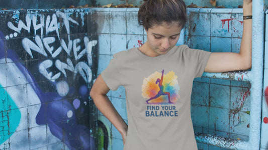 Colorful Yoga T-Shirt | Unisex Fitness Shirt, Mindfulness & Wellness Gift