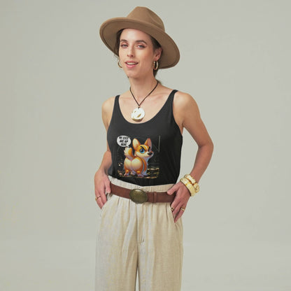 Corgi Lover Racerback Tank Top | Women's Dog Mom Gift & Fitness Apparel