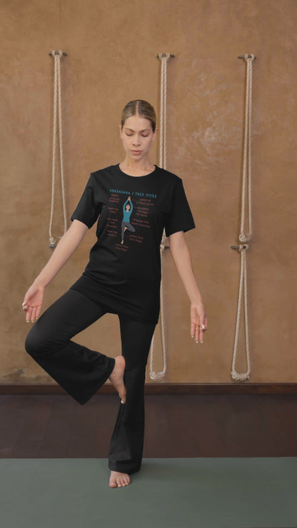 Tree Pose Yoga Shirt | Vrkshasana Meditation Tee | Ultra-Soft Unisex Eco Cotton Top