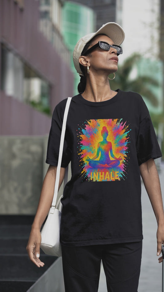 "Inhale" Meditation Tee | Yoga & Wellness Gift, Spiritual Apparel