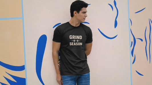 Grind Season T-Shirt | Motivational Gym Shirt | Unisex Hard Work Fitness Apparel | Hustle Culture Workout Tee | Gift for Him/Her