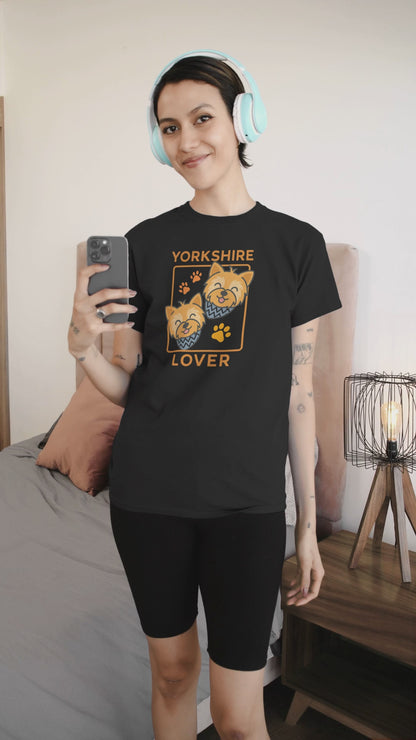 Double Yorkshire Lover T-Shirt | Cute Dog Mom/Dad Gift & Pet Apparel