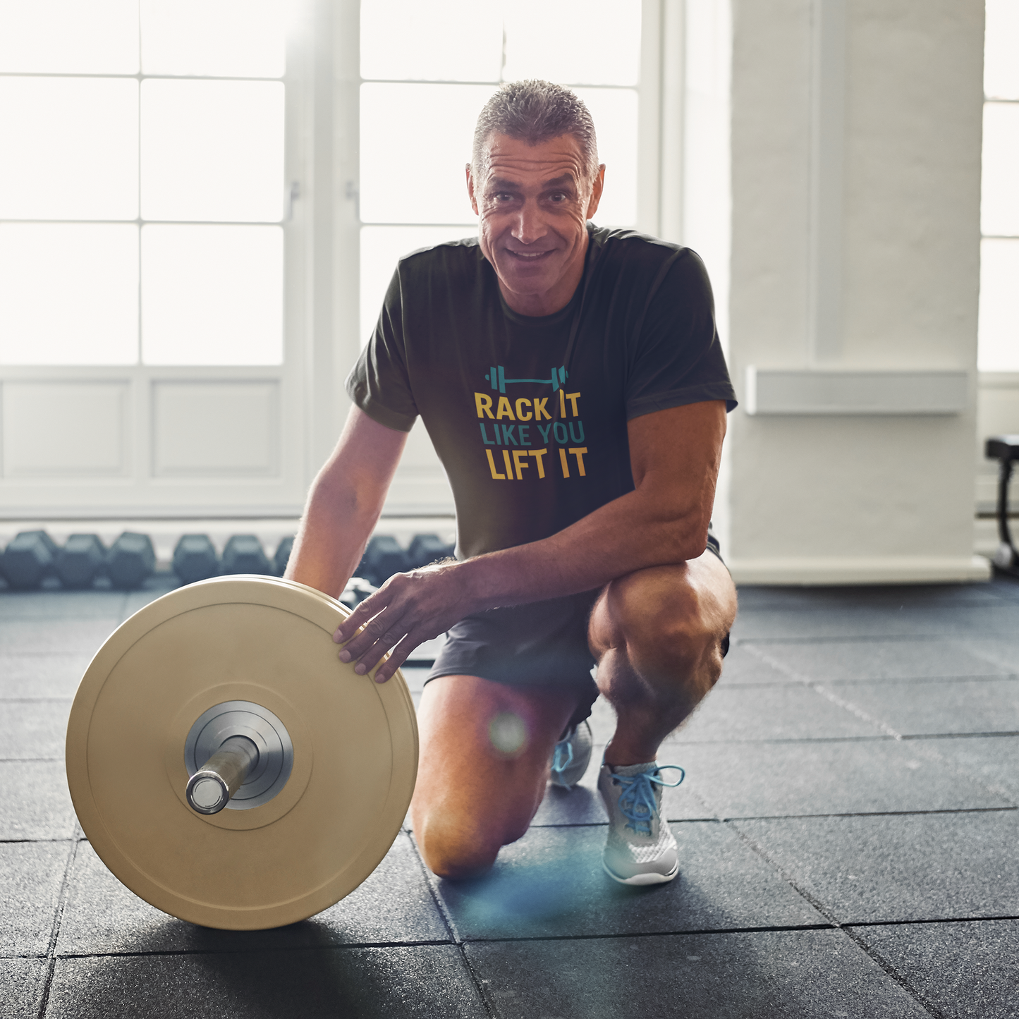 Rack It Like You Lift It T-Shirt | Funny Gym Apparel & Workout Motivation Gift