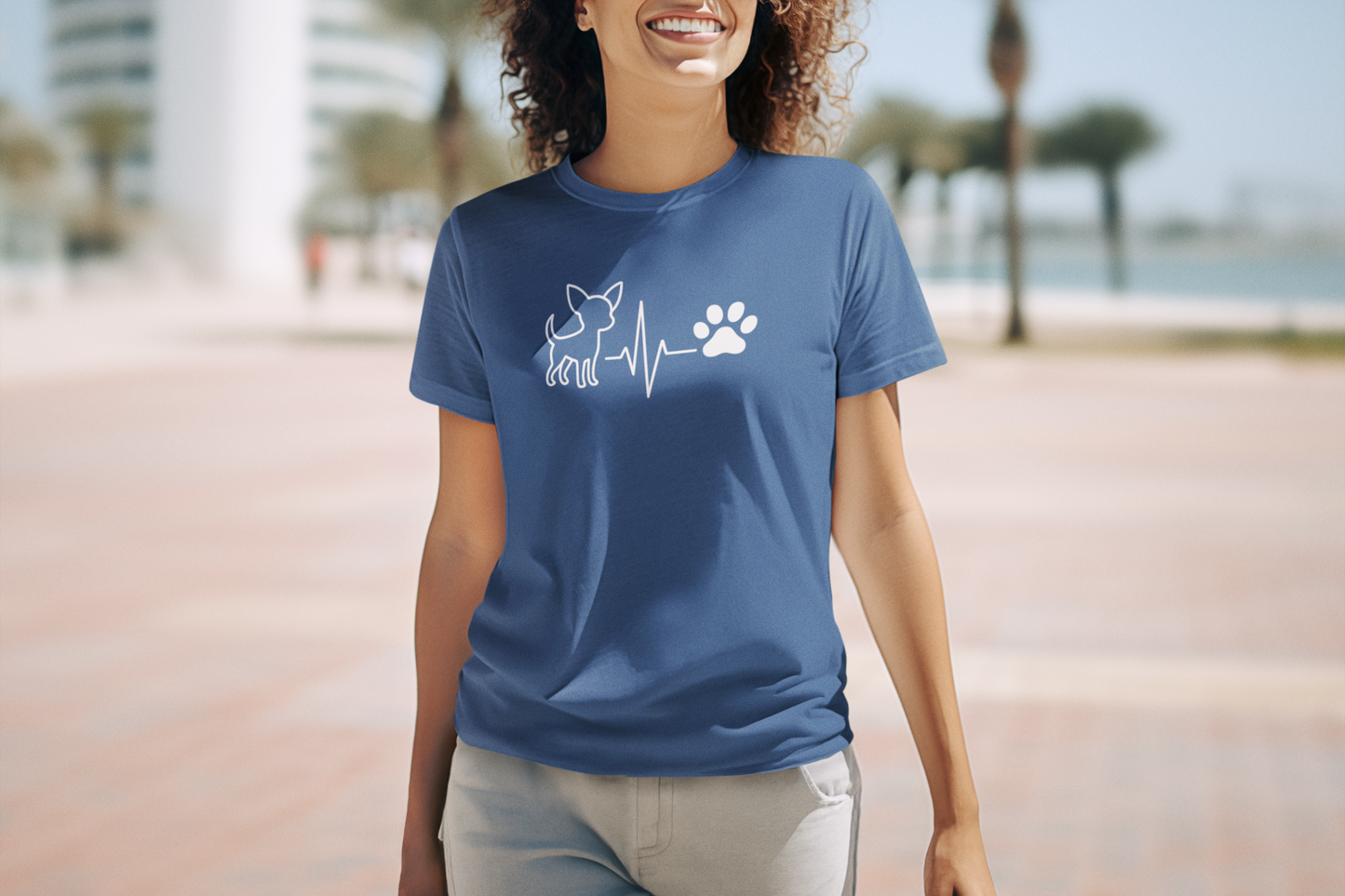 Chihuahua Heartbeat T-Shirt | Funny Dog Lover Gift & Pet Owner Tee
