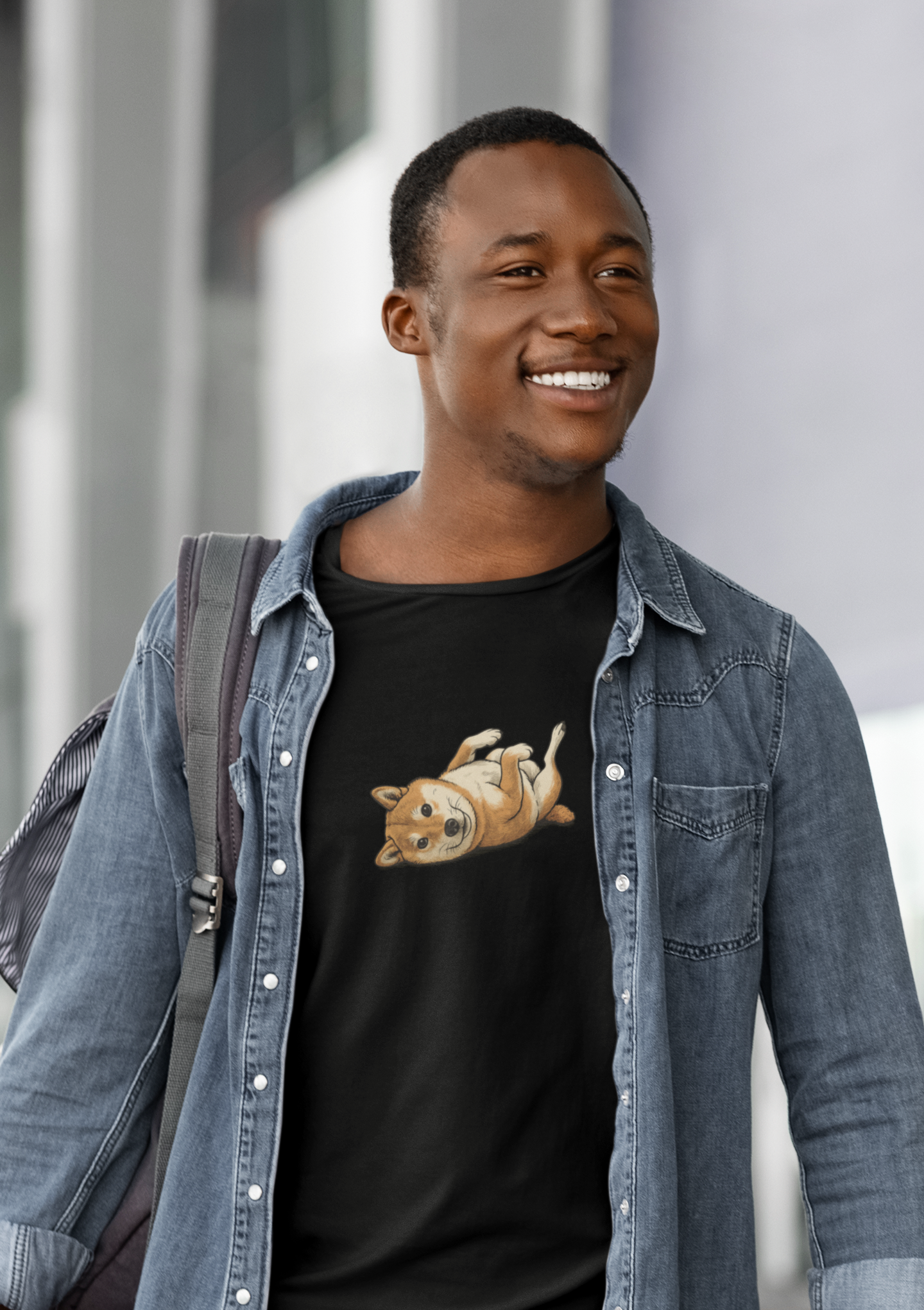 Playful Shiba Inu T-Shirt | Cute Dog Lover Gift | Funny Kawaii Pet Owner Apparel | Unisex Shiba Inu Mom/Dad Tee