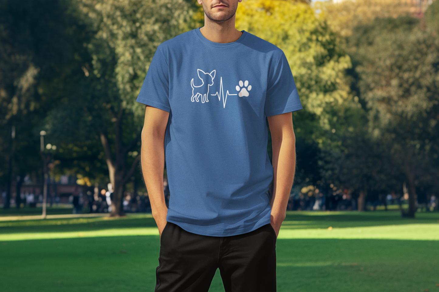 Chihuahua Heartbeat T-Shirt | Funny Dog Lover Gift & Pet Owner Tee