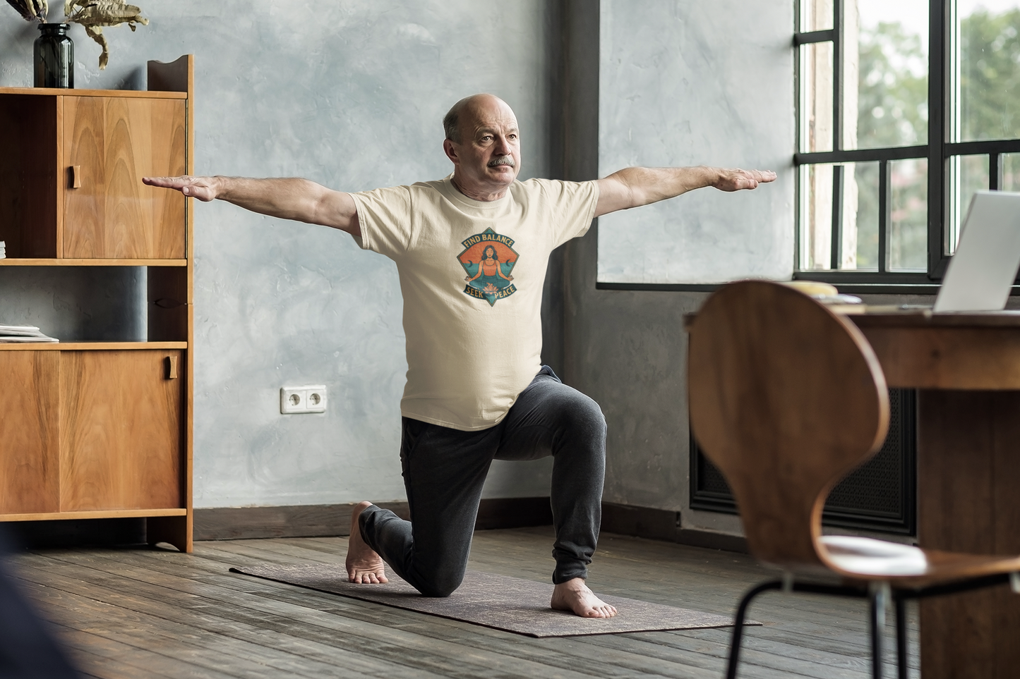 Find Balance, Seek Peace Meditation T-Shirt | Unisex Yoga & Mindfulness Tee