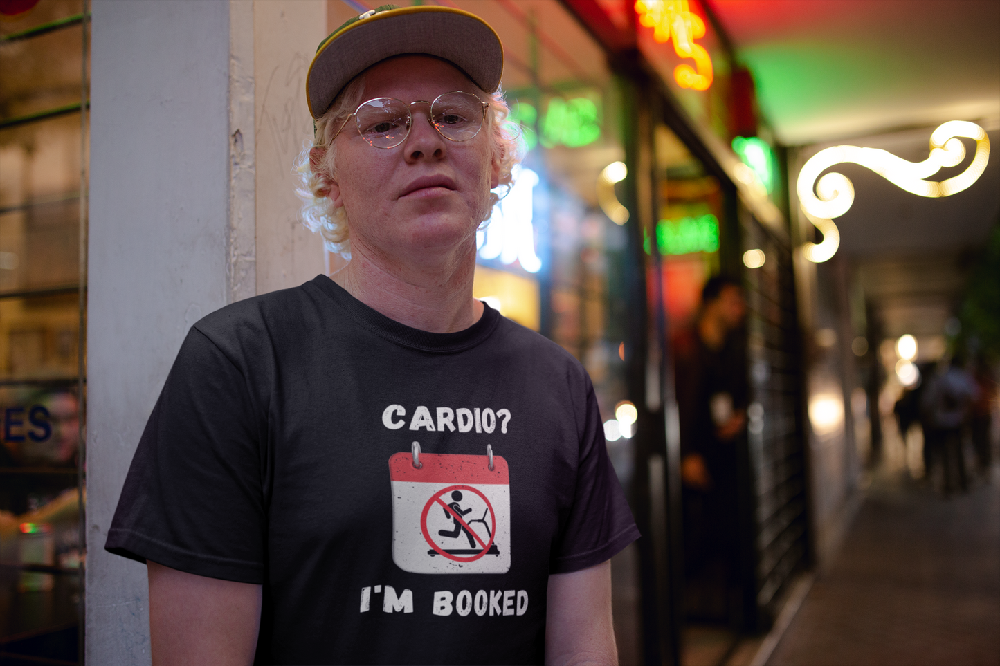 Unisex Jersey Short Sleeve Tee - Cardio I'm booked. Design