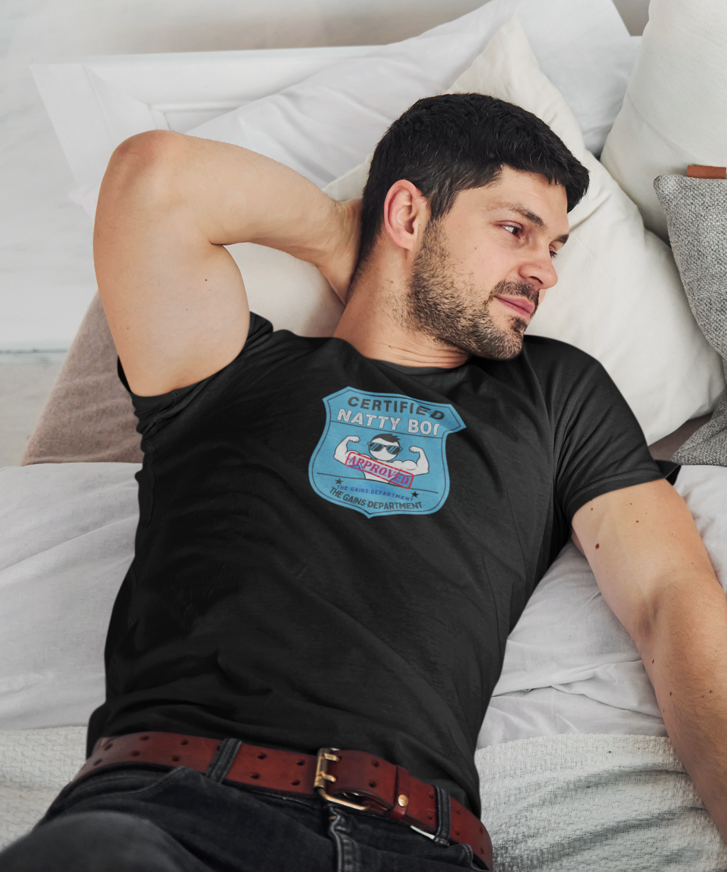 Certified Natty Boi T-Shirt | Funny Gym Slogan Tee, Unisex Fitness Gift