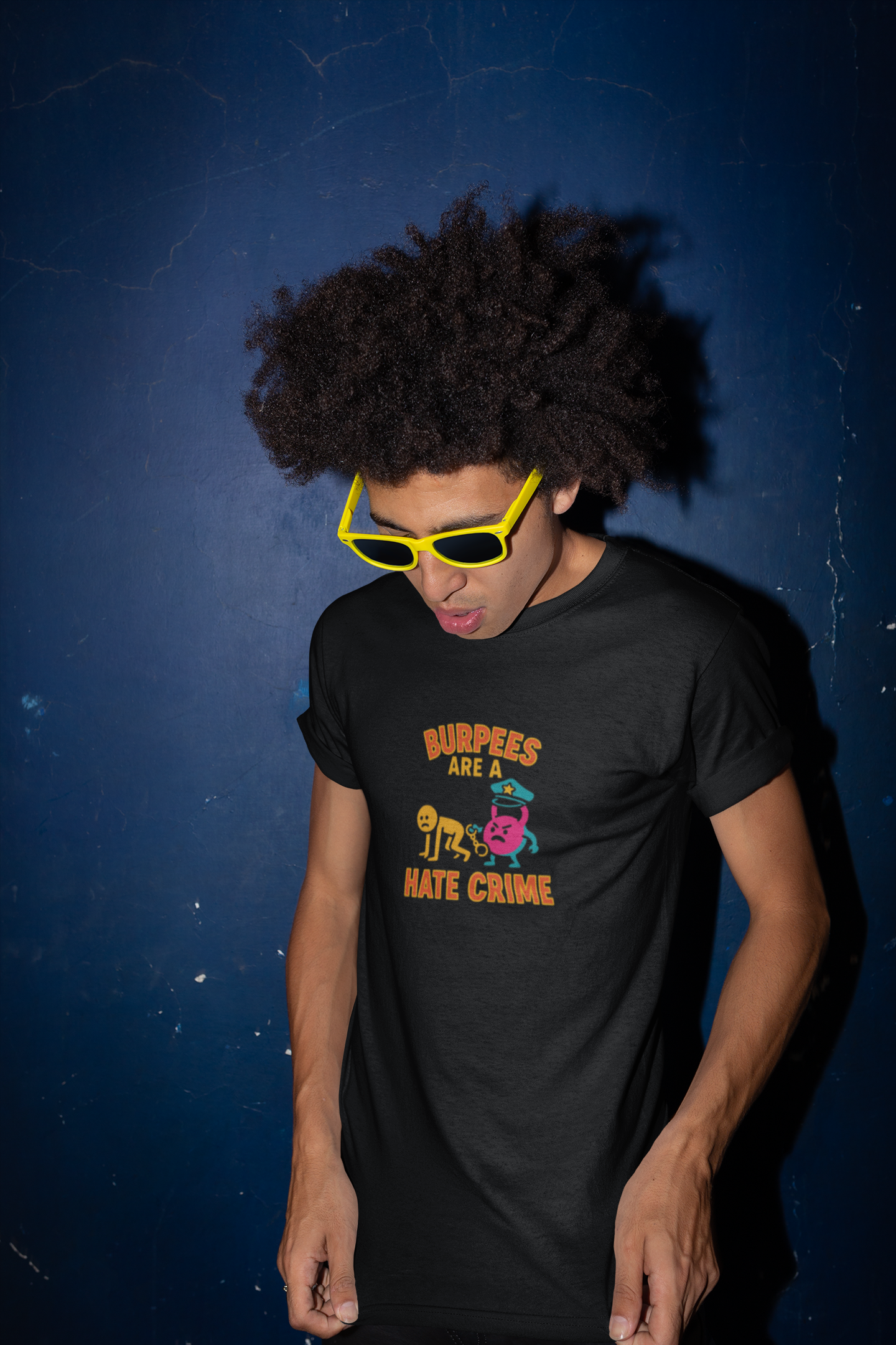 Quirky Fitness T-Shirt: "Burpees Are A Hate Crime" Funny Workout Shirt