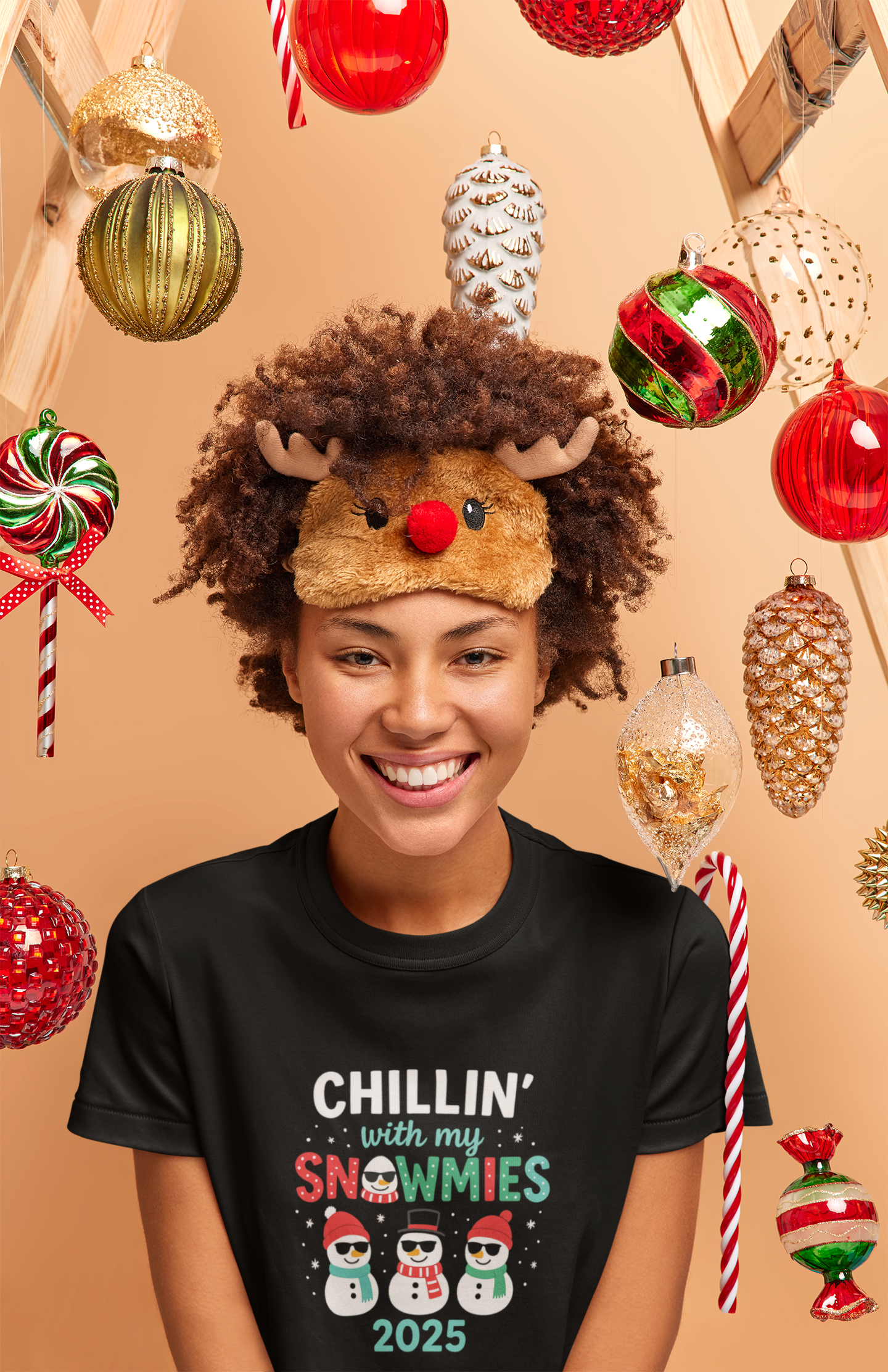 Chillin' With My Snowmies 2025 Christmas Tee