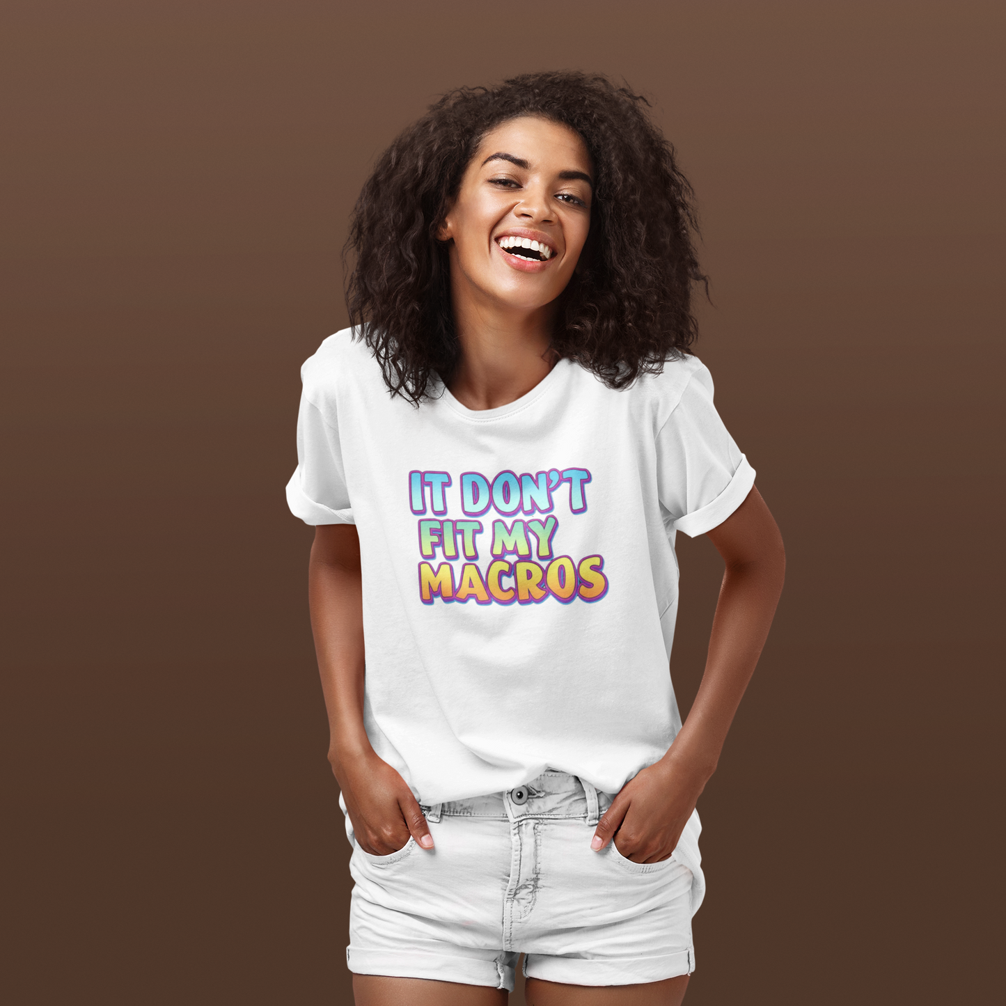 It Don't Fit My Macros T-Shirt | Funny Macro-Counting Gym Tee