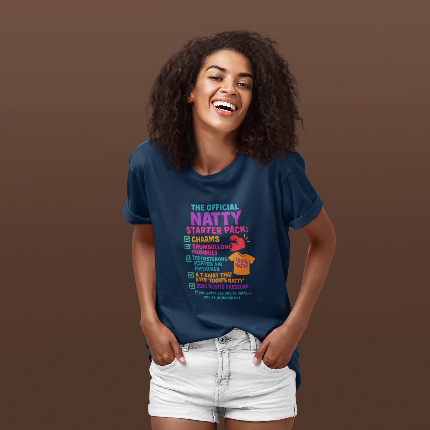 Official Natty Starter Pack Unisex Tee - 100% Natty Design for Fitness Enthusiasts