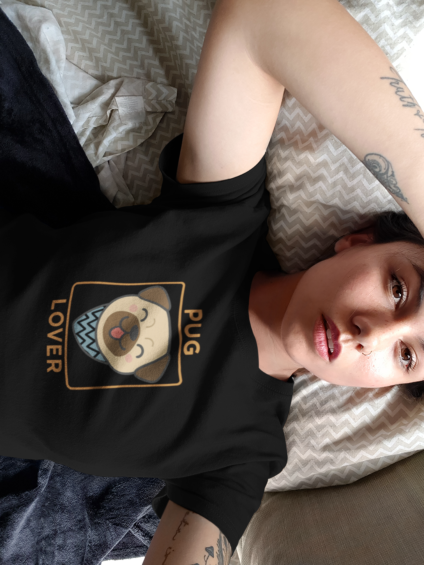 Pug Lover Unisex T-Shirt | Cute Dog Graphic & Pet Owner Gift