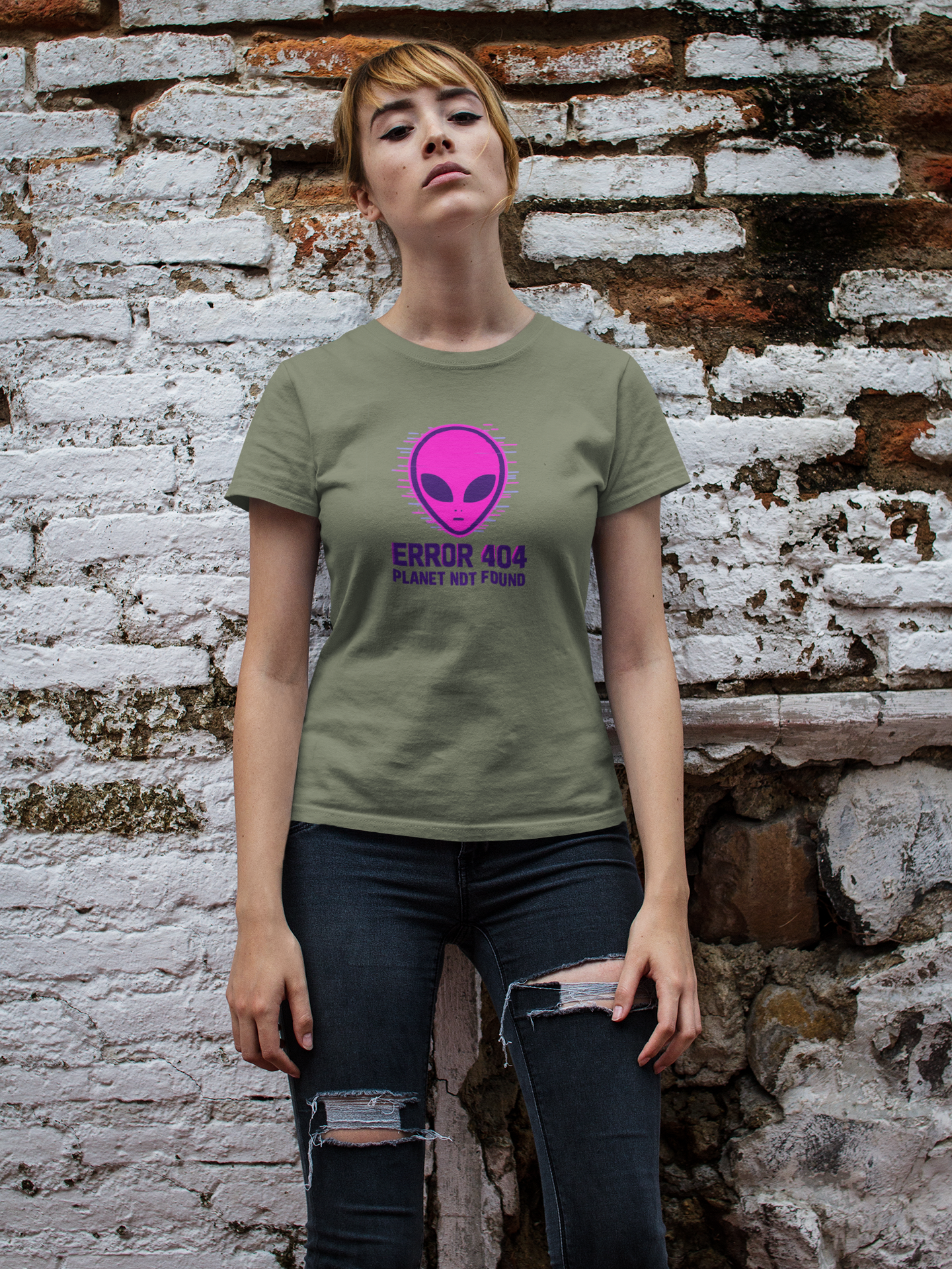 Alien Error 404 T-Shirt | Funny UFO Shirt | Retro Geek Tee | Unisex Sci-Fi Gift | Humorous Casual Apparel