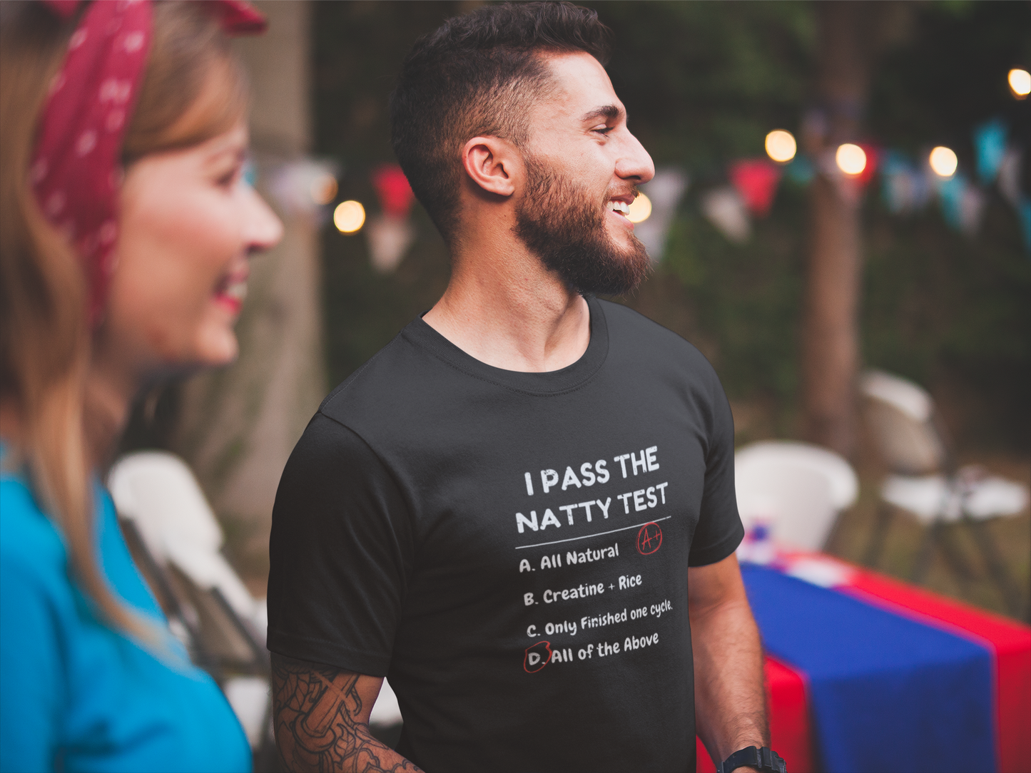 Funny "Natty Test" T-Shirt | Unisex Gym Motivation & Humor Tee