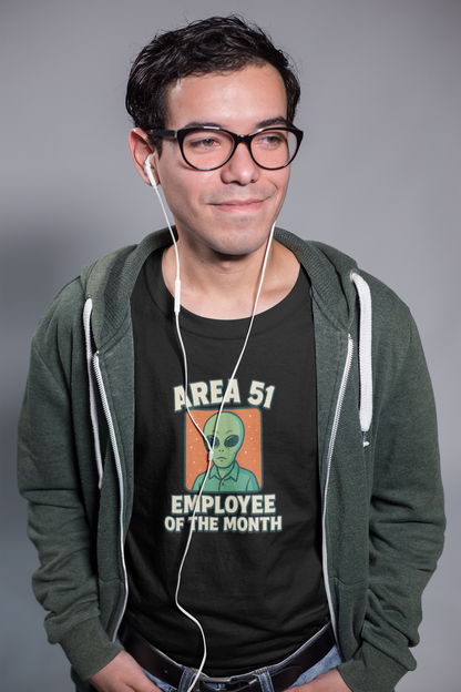 Area 51 Employee of the Month T-Shirt | Funny Alien Graphic Tee