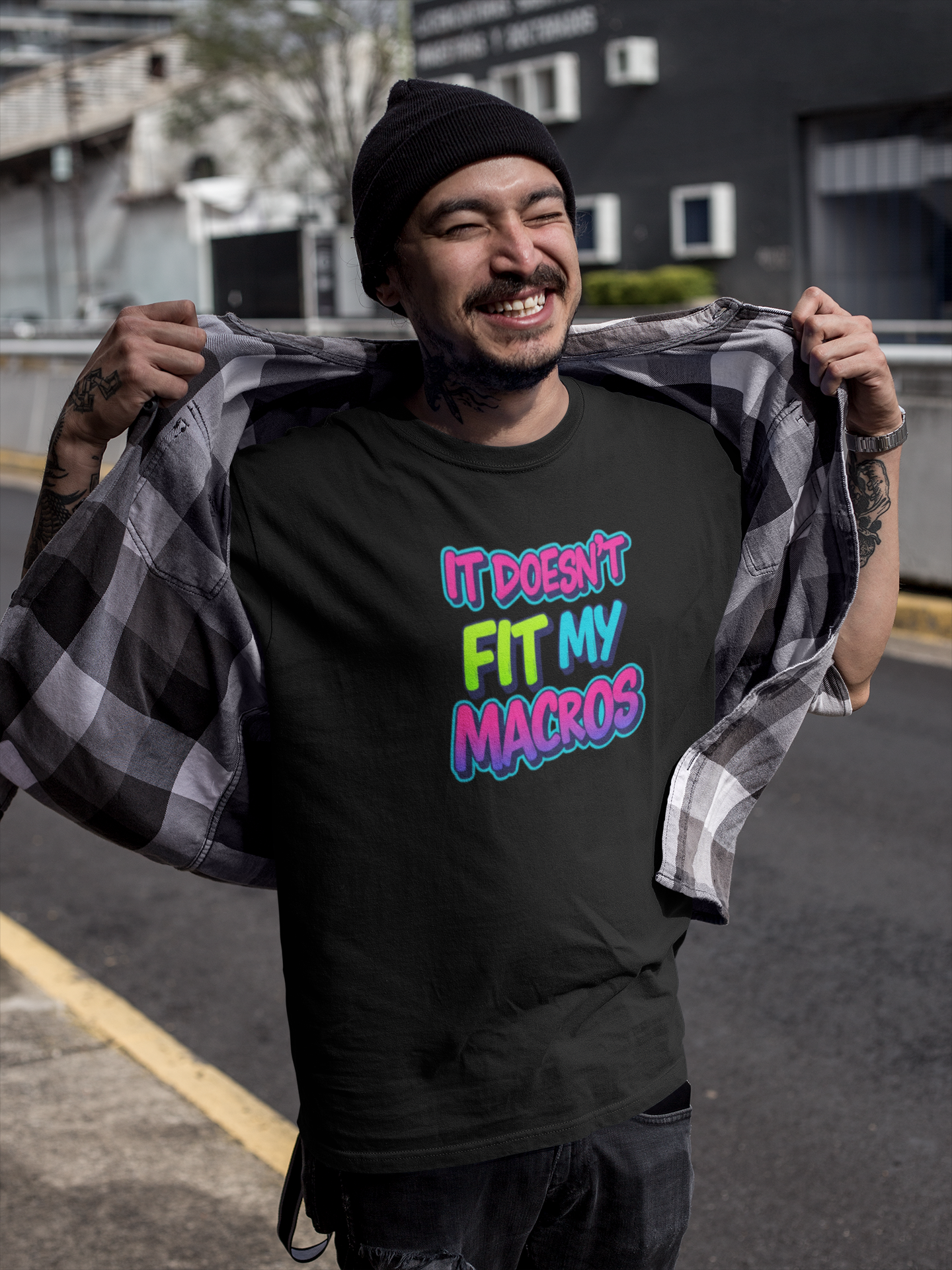 Funny 'It Doesn't Fit My Macros' Unisex Jersey Tee - Perfect for Fitness Enthusiasts