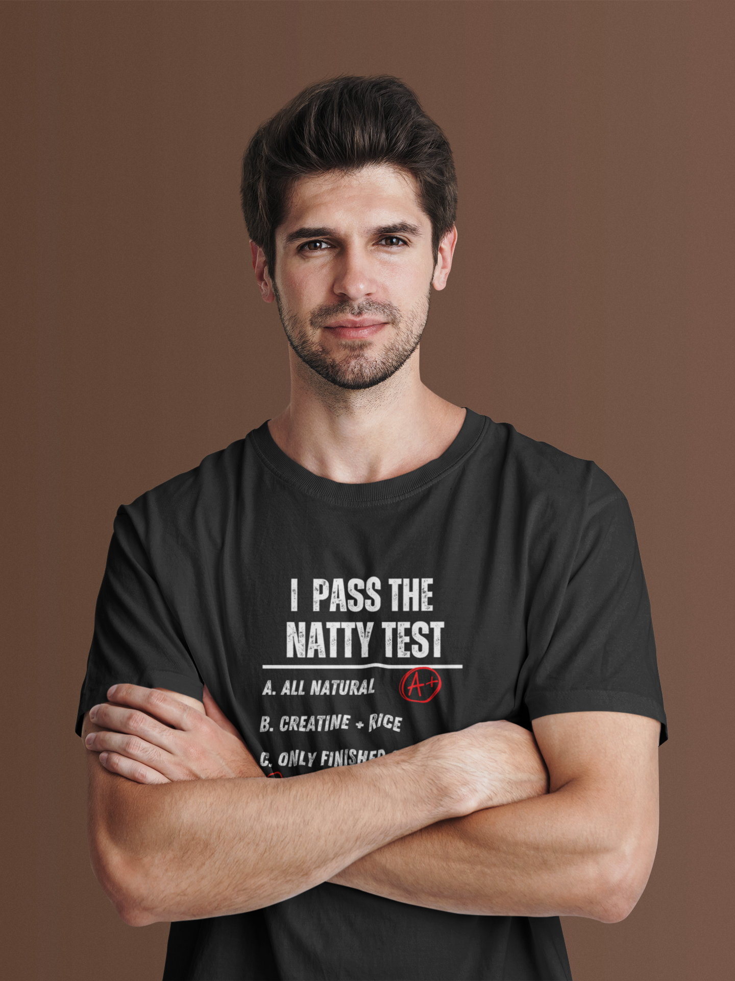 Distressed "I Pass the Natty Test" Funny Unisex T-Shirt | Fitness & Gym Gift