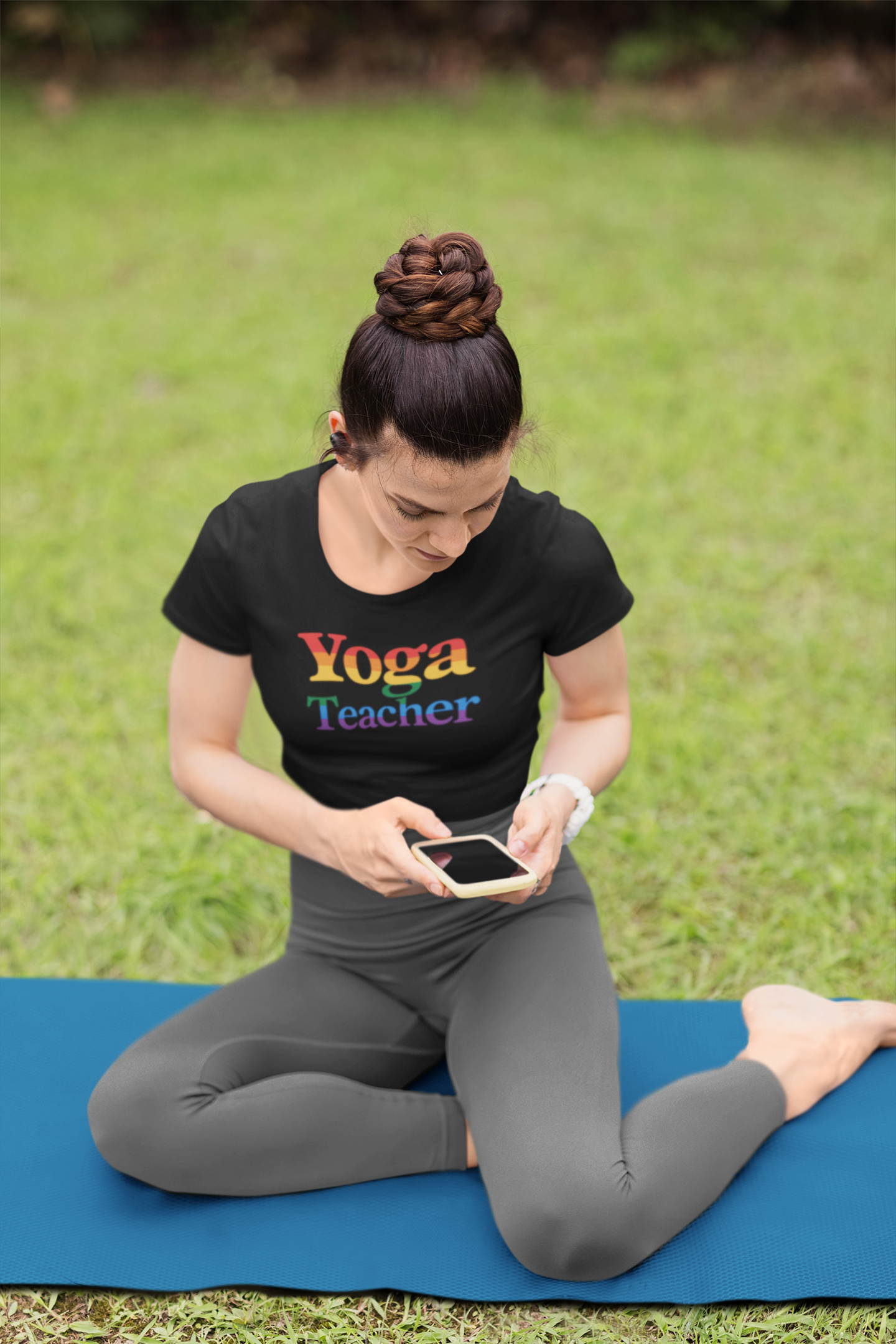 Yoga Teacher Vibes" Pride T-Shirt | Women's Yogi Gift & LGBTQ+ Apparel