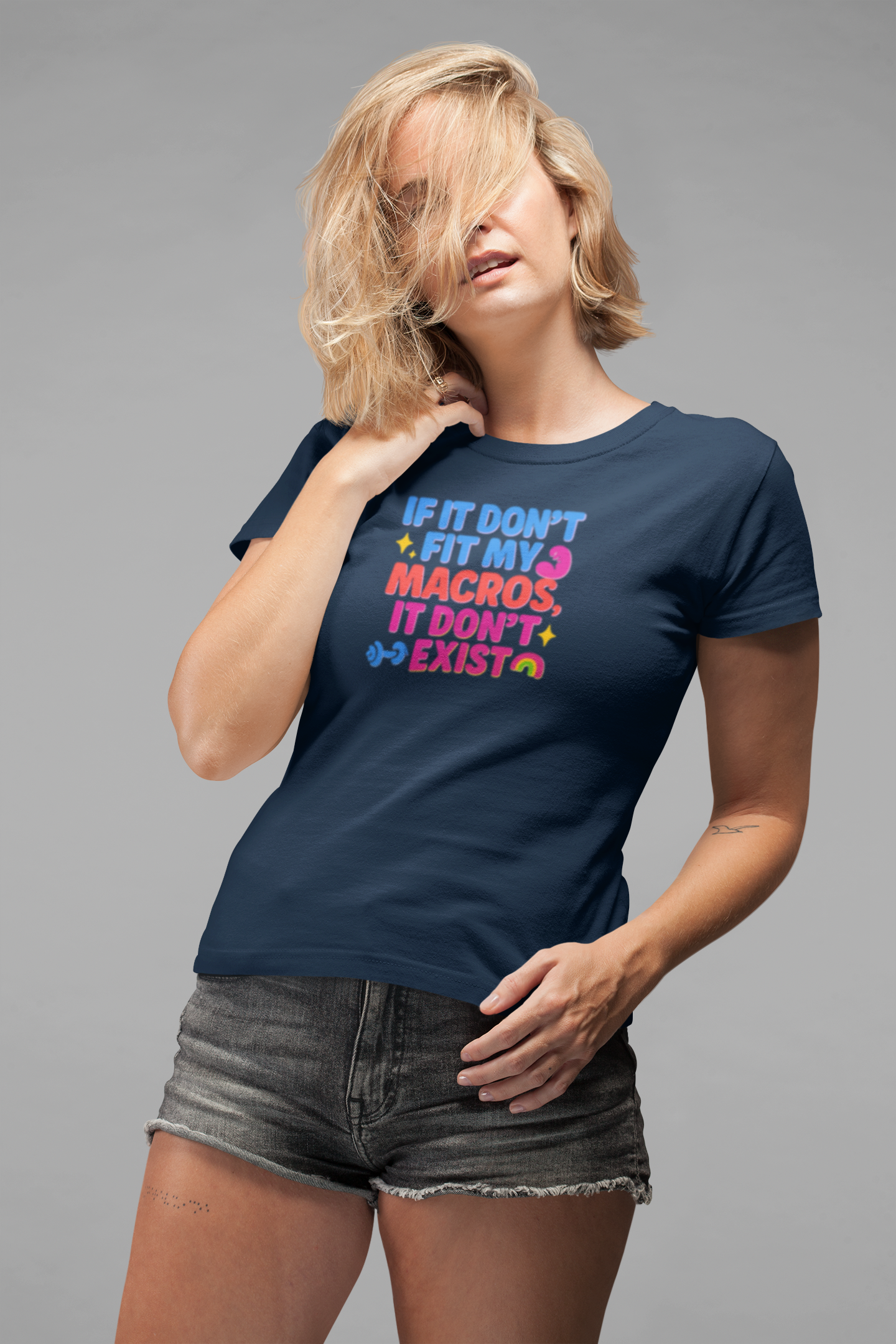 Funny Macro Fit Unisex Tee - Humor for Fitness Lovers